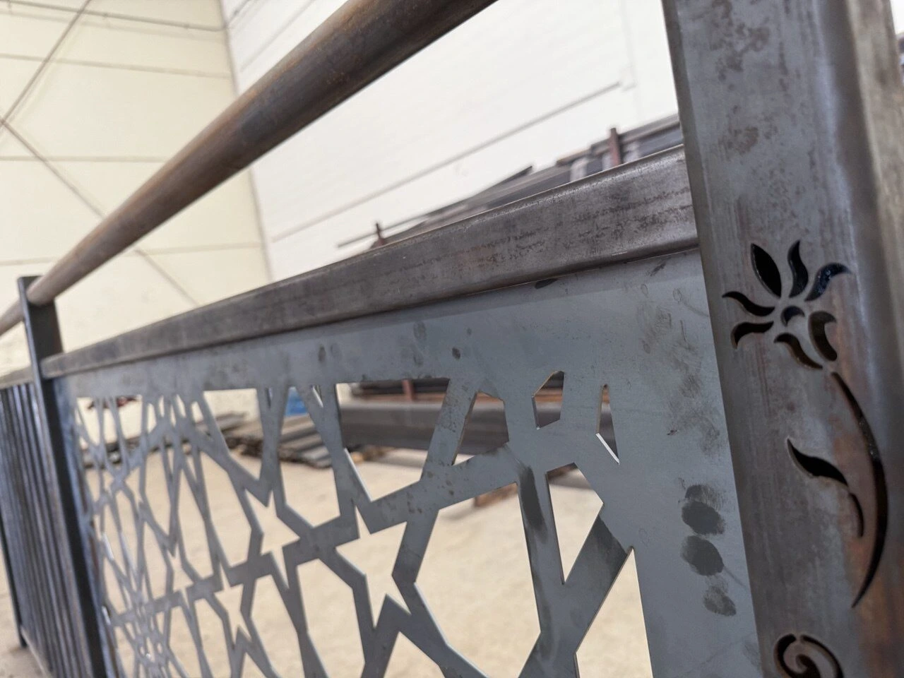 Laser-cut decorative balustrade panel
