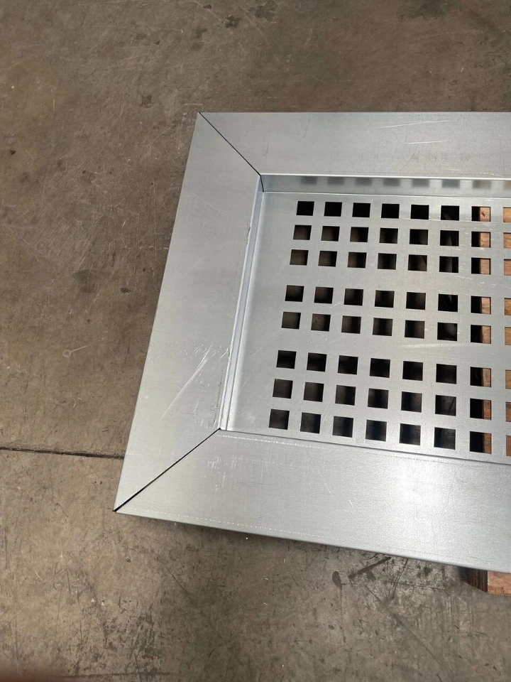 Perforated panel close-up
