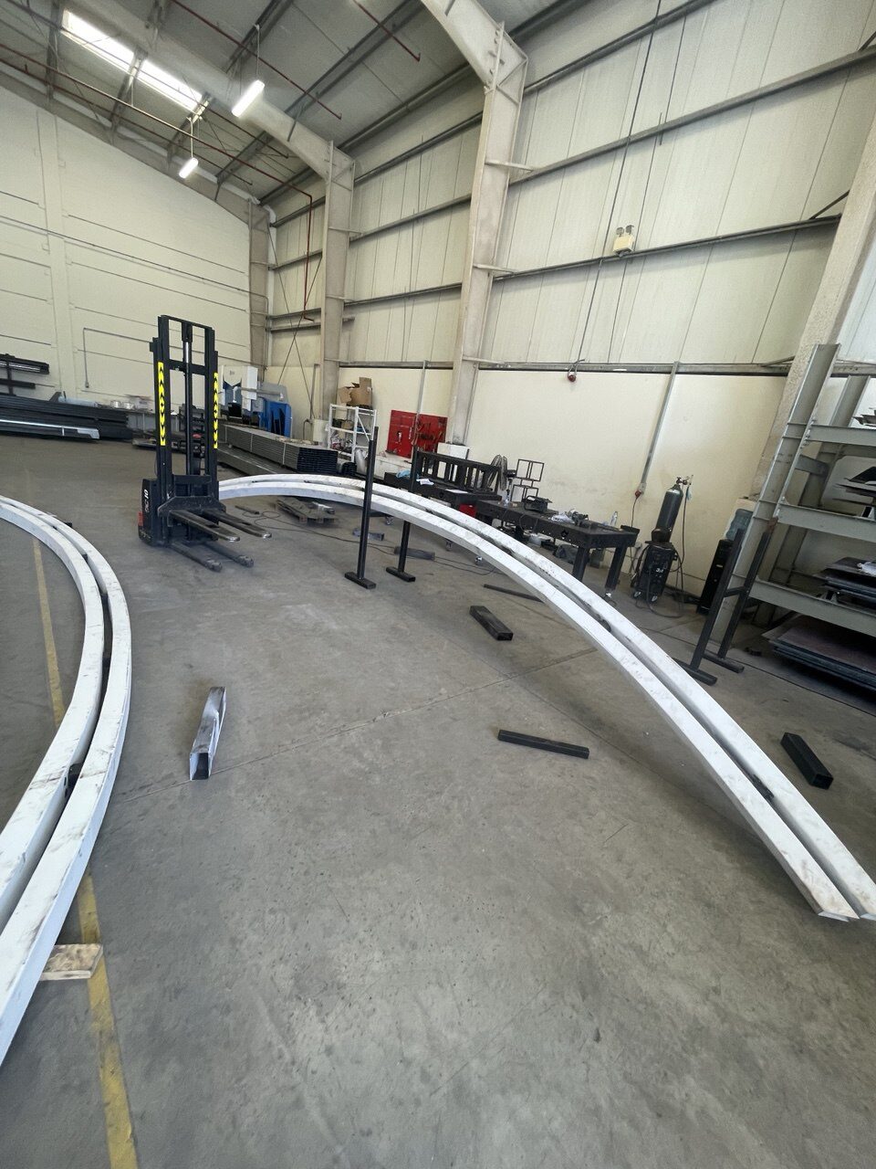 Curved architectural steel