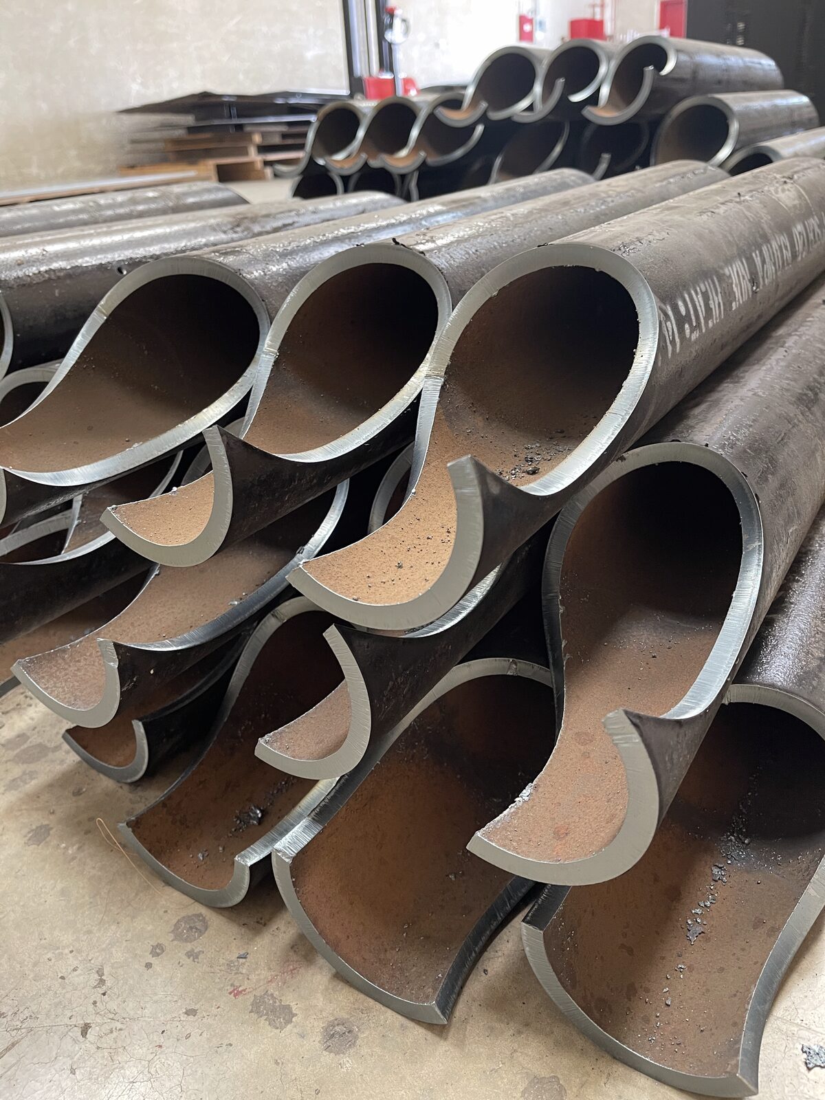 Coped tube detail