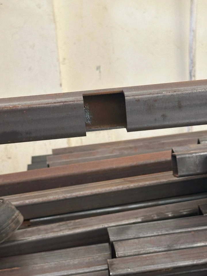 Coped tube notch detail