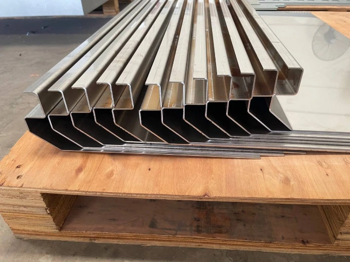 A stack of formed channels
