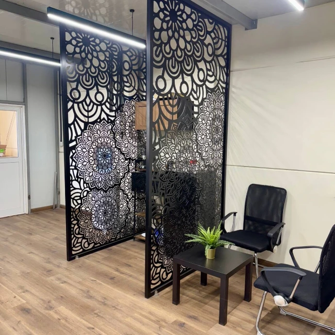 Intricate laser-cut Mashrabiya