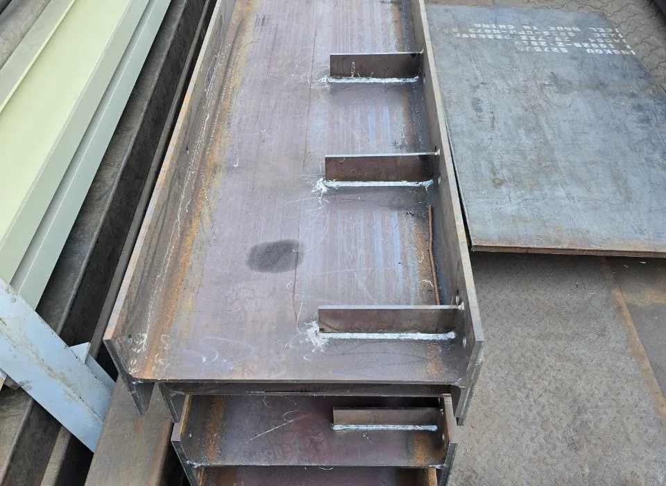 Fabricated steel beams with welded stiffeners at Morshedi Dubai